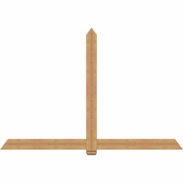 Ekena Millwork Eugene Smooth Timber Gable Bracket, Western Red Cedar, 96"W x 64"H x 1 1/2"D x 5 1/2"F, 16/12 Pitch GBW096X64X0206EUG00SWR - main
